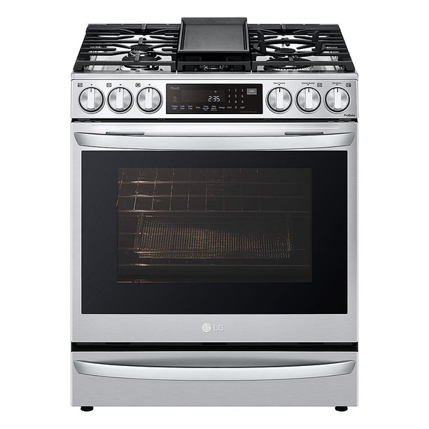 LG - 6.3 Cu. Ft. Smart Slide-In Gas True Convection Range with EasyClean and Air Sous-Vide - Stainless Steel