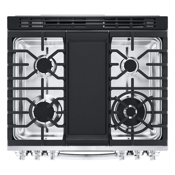 LG - 6.3 Cu. Ft. Smart Slide-In Gas True Convection Range with EasyClean and Air Sous-Vide - Stainless Steel