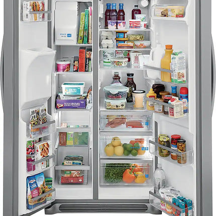 $599 PICKUP! Frigidaire - Gallery 25.6 Cu. Ft. Side-by-Side Refrigerator - Stainless Steel