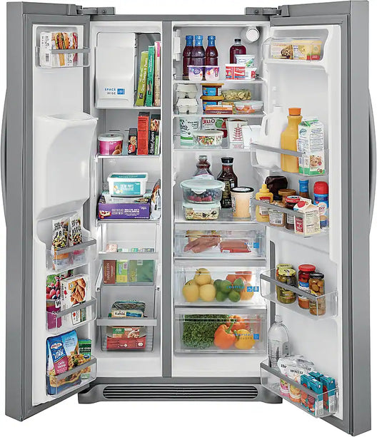 $599 PICKUP! Frigidaire - Gallery 25.6 Cu. Ft. Side-by-Side Refrigerator - Stainless Steel