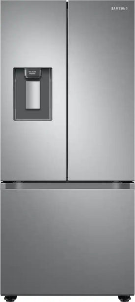 Samsung - 30 in. Wide 22 cu. ft. 3-Door French Door Smart Refrigerator with External Water Dispenser - Stainless Steel