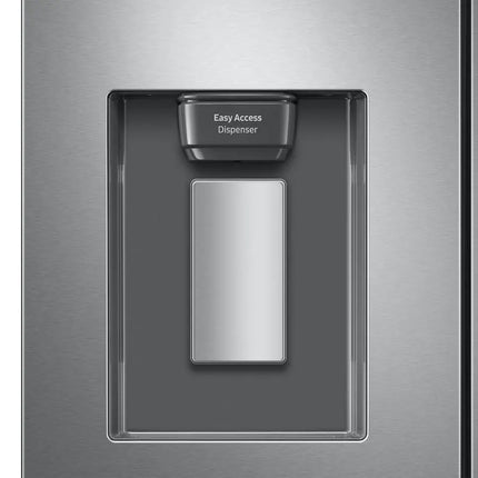 Samsung - 30 in. Wide 22 cu. ft. 3-Door French Door Smart Refrigerator with External Water Dispenser - Stainless Steel