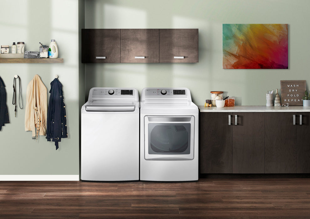LG 5.5 Cu. Ft. Smart Top Load Washer with TurboWash3D and 7.3 Cu. Ft. ELECTRIC Dryer