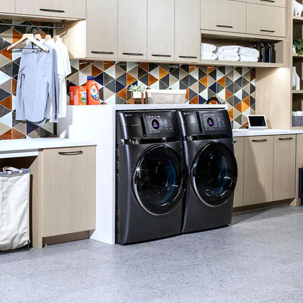 FROM $1299 PICKUP! GE Profile - UltraFast 4.8 Cu. Ft. High-Efficiency Smart Front Load Washer and Dryer Combo with Ventless Heat Pump - Carbon Graphite