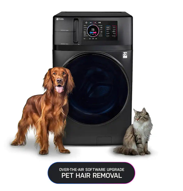 FROM $1299 PICKUP! GE Profile - UltraFast 4.8 Cu. Ft. High-Efficiency Smart Front Load Washer and Dryer Combo with Ventless Heat Pump - Carbon Graphite