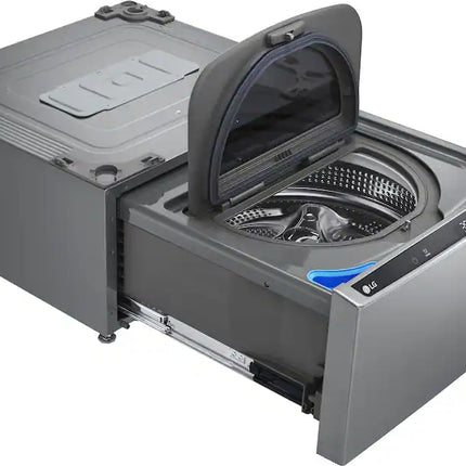 LG - SideKick 1.0 Cu. Ft. High-Efficiency Smart Top Load Pedestal Washer with 3-Motion Technology