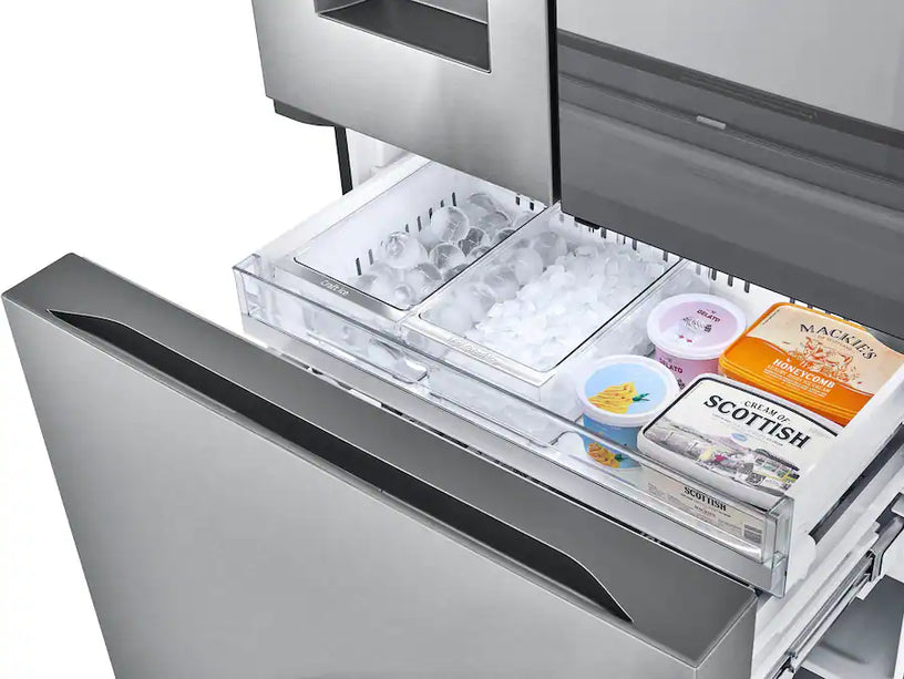 LG - Counter-Depth MAX 25.5 Cu. Ft. French Door Smart Refrigerator with Mirror InstaView - Stainless Steel