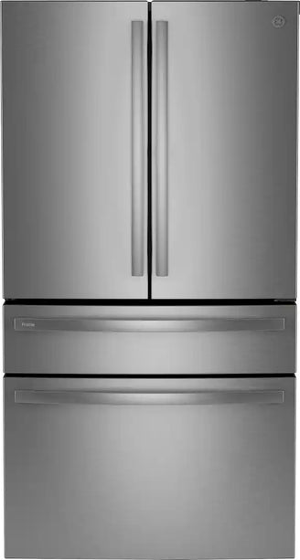 GE Profile - 28.7 Cu. Ft. 4-Door French Door Smart Refrigerator with Dual-Dispense AutoFill Pitcher - Stainless Steel