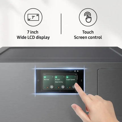 Samsung - Bespoke AI 5.3 Cu. Ft. All-in-One Front Load Washer & Dryer with Super Speed Wash and Ventless Heat Pump Electric Dryer - Dark Steel