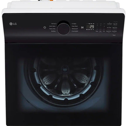 LG - 5.5 Cu. Ft. High Efficiency Smart Top Load Washer with EasyUnload - Alpine White