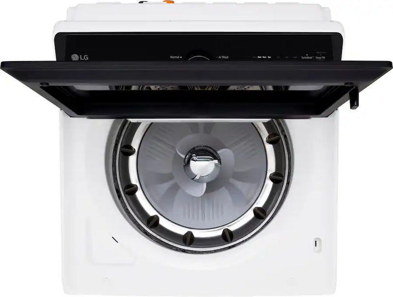 LG - 5.5 Cu. Ft. High Efficiency Smart Top Load Washer with EasyUnload - Alpine White
