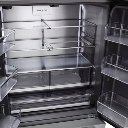 LG STUDIO 26.5 cu. ft. Counter Depth 3-Door French Door Refrigerator with Water and Ice in PrintProof Stainless Steel