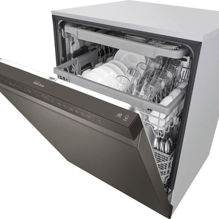 LG 24 in. Front Control Dishwasher in PrintProof Black Stainless Steel