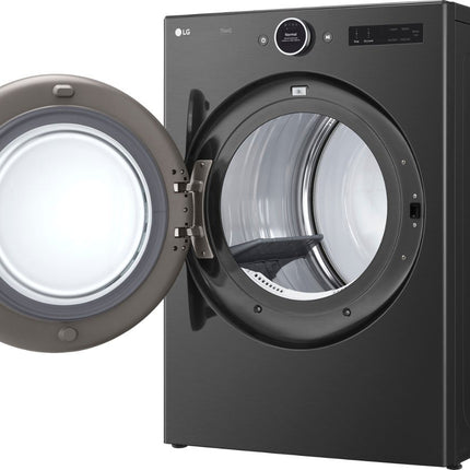 7.4 cu. ft. Smart Electric Dryer with TurboSteam and AI Sensor in Black Steel