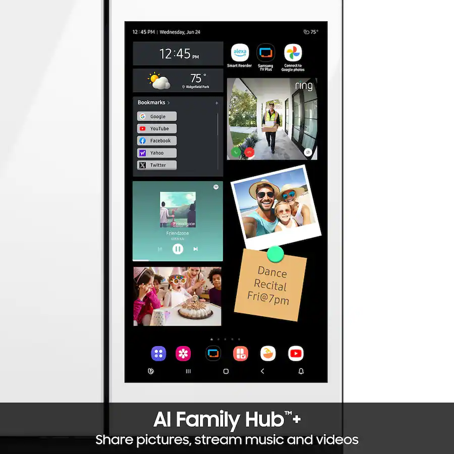Samsung Bespoke 29 Cu. Ft 4-Door French-Door Refrigerator – AI Family Hub™+, AI Vision Inside™