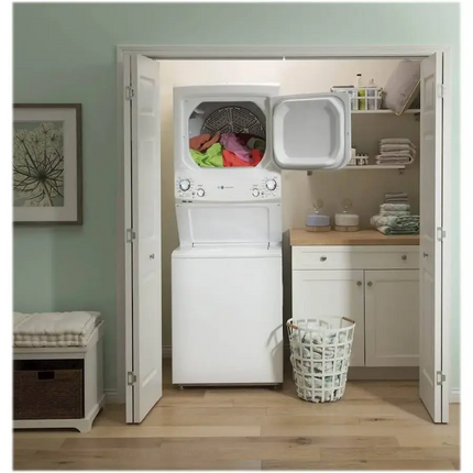 $849 PICKUP! GE – 27" Unitized Spacemaker® Laundry Center | 3.9 cu. ft. Washer & 5.9 cu. ft. Dryer