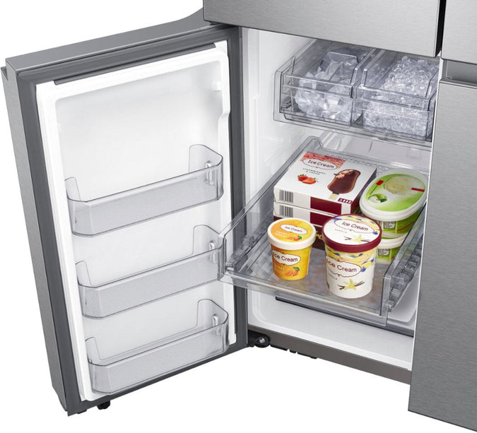 Samsung 23 cu. ft. Counter Depth 4-Door French Door Refrigerator with Beverage Center in Stainless Steel