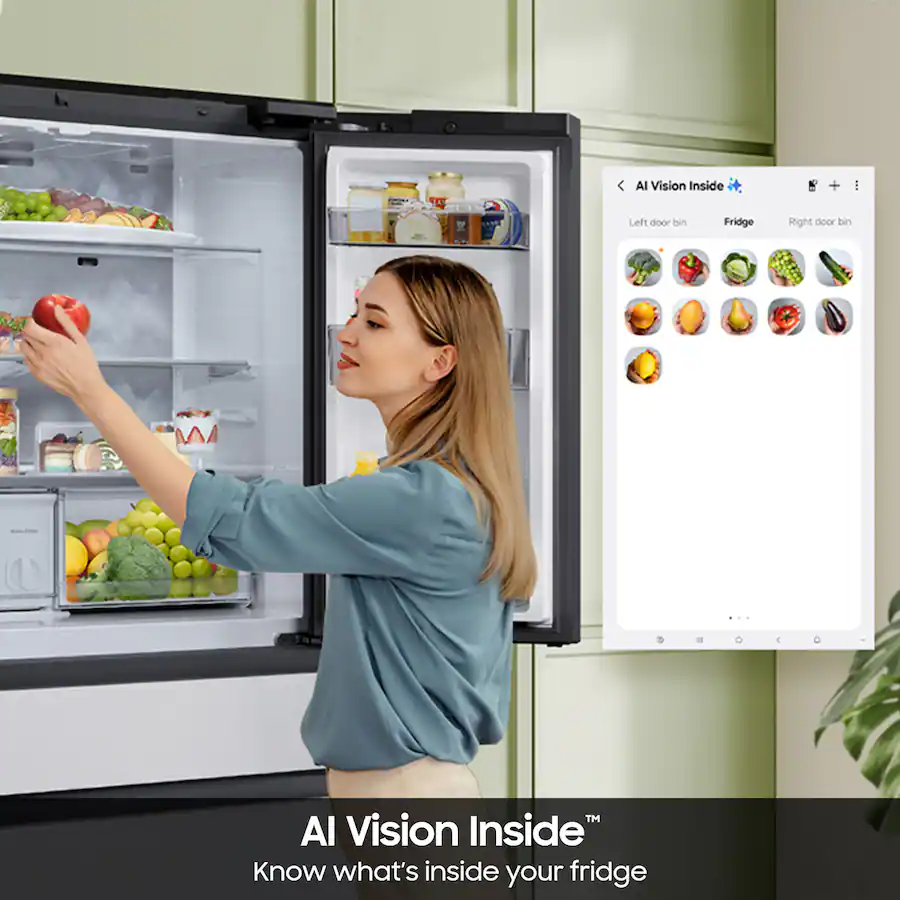 Samsung Bespoke 29 Cu. Ft 4-Door French-Door Refrigerator – AI Family Hub™+, AI Vision Inside™