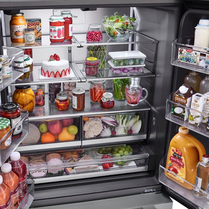 LG STUDIO 26.5 cu. ft. Counter Depth 3-Door French Door Refrigerator with Water and Ice in PrintProof Stainless Steel