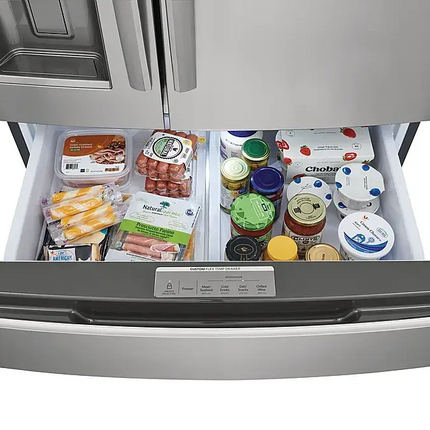 Frigidaire - Gallery 21.5 Cu. Ft. 4-Door French Door Counter-Depth Refrigerator - Smudge Proof Stainless Steel