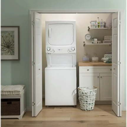 $849 PICKUP! GE – 27" Unitized Spacemaker® Laundry Center | 3.9 cu. ft. Washer & 5.9 cu. ft. Dryer