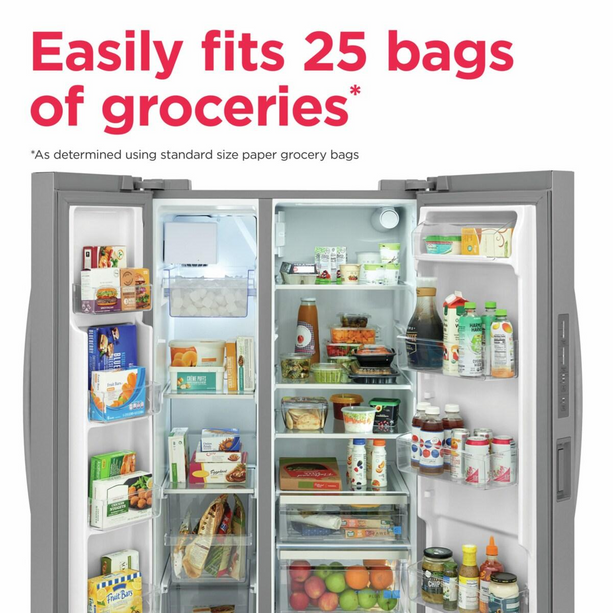 Frigidaire Gallery GRSN2620AF – 26 Cu. Ft. Side-by-Side Refrigerator with Internal Water Dispenser