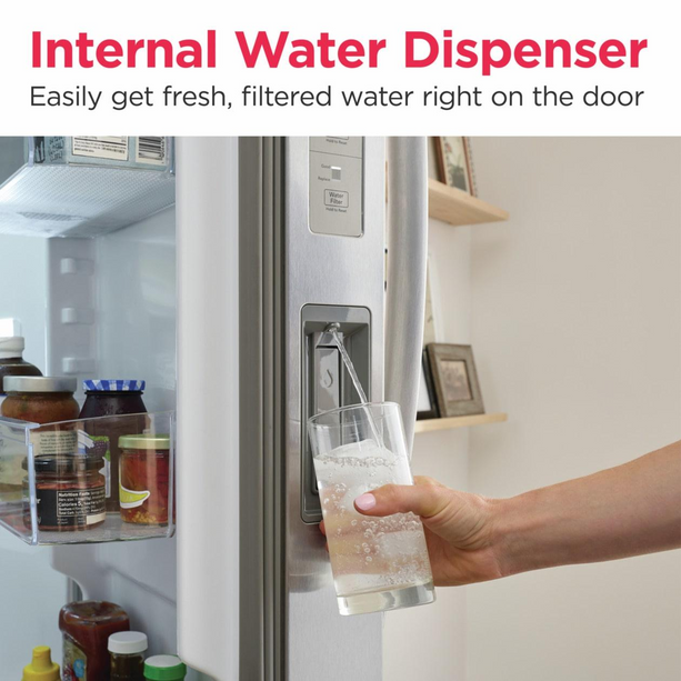 Frigidaire Gallery GRSN2620AF – 26 Cu. Ft. Side-by-Side Refrigerator with Internal Water Dispenser
