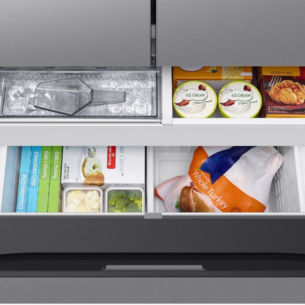 Samsung Bespoke 24 cu. ft. Stainless Steel Counter Depth French Door Smart Refrigerator with Autofill Water Pitcher