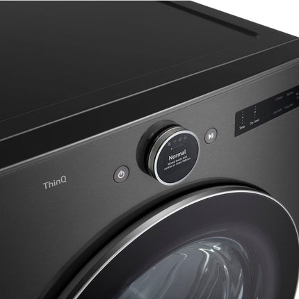 7.4 cu. ft. Smart Electric Dryer with TurboSteam and AI Sensor in Black Steel
