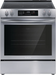 Frigidaire 30-inch Front Control Electric Range with Convection Bake, featuring a sleek design and advanced cooking technology.