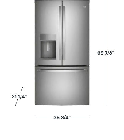 GE Profile 22.1 Cu Ft Counter-Depth French-Door Refrigerator – Autofill Ice & Water