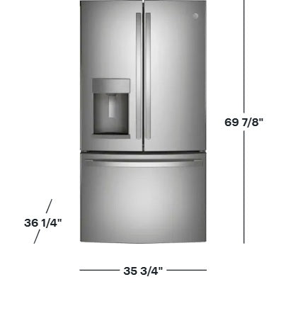 GE 27.7 Cu Ft French-Door Refrigerator – Fingerprint-Resistant Stainless