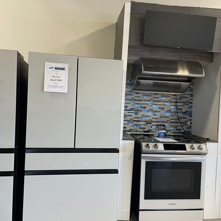 Samsung Bespoke 35.8 in. 29 cu. ft. Standard Depth 4-Door French Door Refrigerator with Beverage Center