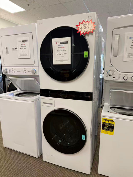 From $999 PICKUP! LG 4.5 Cu. Ft. HE Smart Front Load Washer and 7.4 Cu. Ft. Electric Dryer WashTower with Steam and Built-In Intelligence