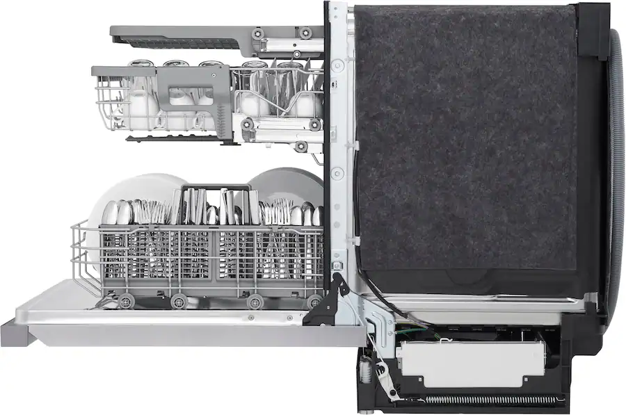 LG 24" Top-Control Dishwasher — QuadWash®, 15-Place Settings, 48 dB Quiet, Stainless