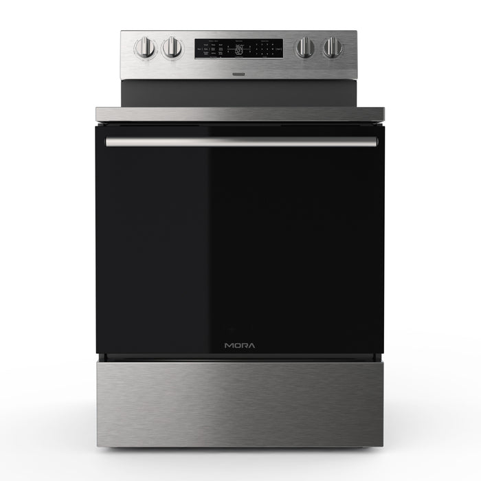 MORA 30" 5.8 Cu. Ft. 5 Element Electric Range with Steam Clean, Air Fry, and Convection