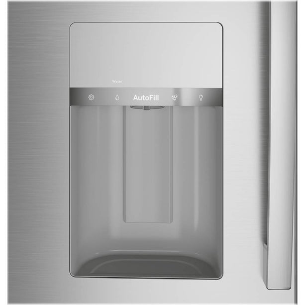 GE Profile - 27.9 Cu. Ft. 4-Door French Door Smart Refrigerator with Door-In-Door - Stainless steel