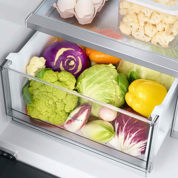 Samsung Bespoke 23 cu. ft. 4-Door French Door Smart Refrigerator with Beverage Center in Stainless Steel, Counter Depth