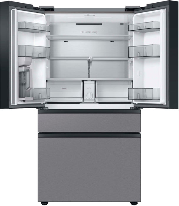 Samsung - Bespoke 23 cu. ft. 4-Door French Door Smart Refrigerator with AutoFill Pitcher in Stainless Steel, Counter Depth