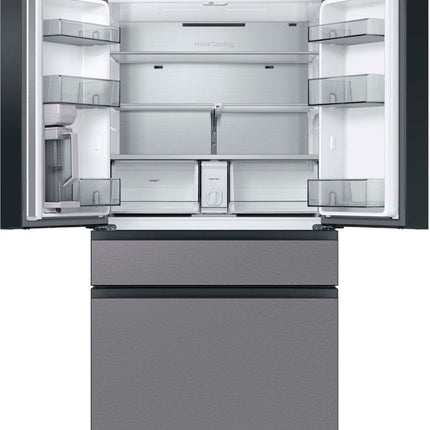 Samsung Bespoke 23 cu. ft. 4-Door French Door Smart Refrigerator with Beverage Center in Stainless Steel, Counter Depth