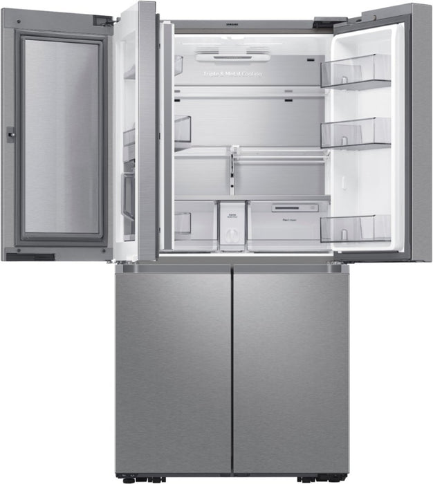 Clearance Samsung - 22.8 cu. ft. 4-Door Flex French Door Smart Refrigerator in Fingerprint Resistant Stainless Steel, Counter Depth (Used Like New)