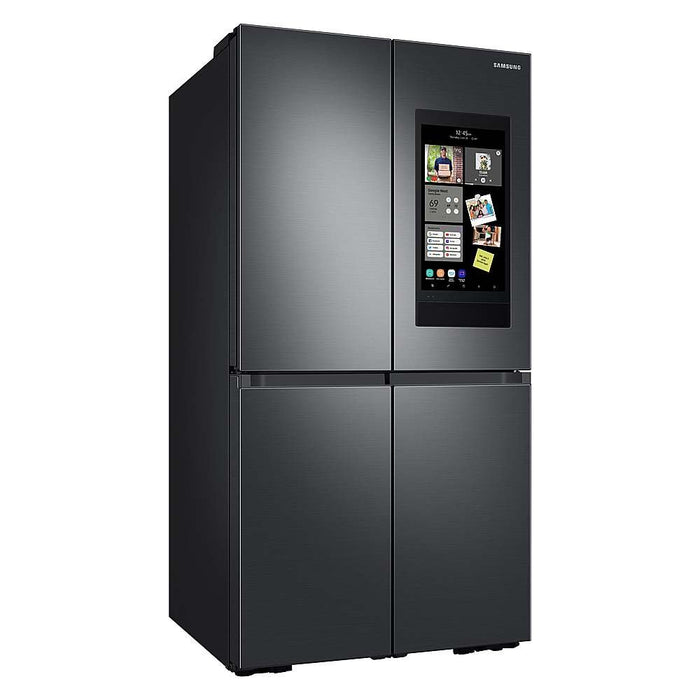 Clearance Samsung - 29 cu. ft. Smart 4-Door Flex™ Refrigerator with Family Hub™ and Beverage Center in Black Stainless Steel