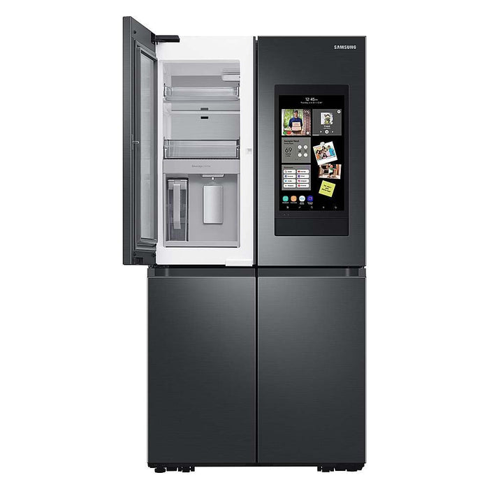 Clearance Samsung - 29 cu. ft. Smart 4-Door Flex™ Refrigerator with Family Hub™ and Beverage Center in Black Stainless Steel