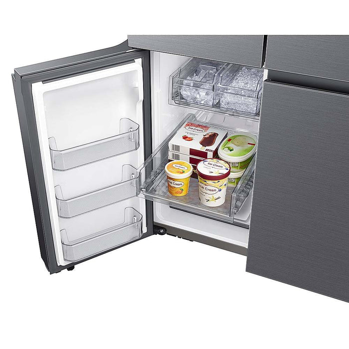 Samsung - 29 cu. ft. Smart 4-Door Flex™ Refrigerator with Family Hub™ and Beverage Center in Stainless Steel