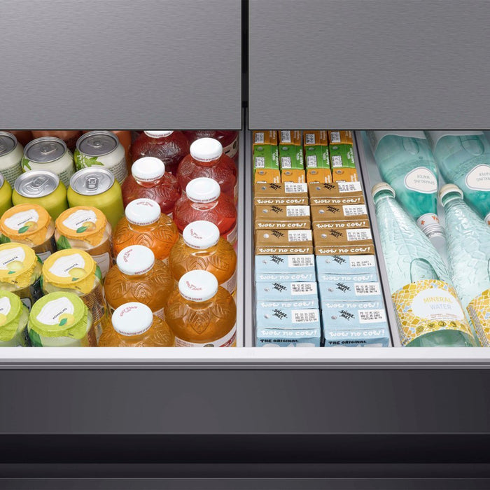 Samsung - Bespoke 23 cu. ft. 4-Door French Door Smart Refrigerator with Beverage Center, Counter Depth