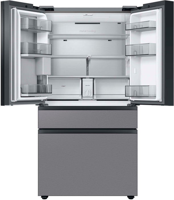 Samsung - Bespoke 23 cu. ft. 4-Door French Door Smart Refrigerator with Beverage Center, Counter Depth