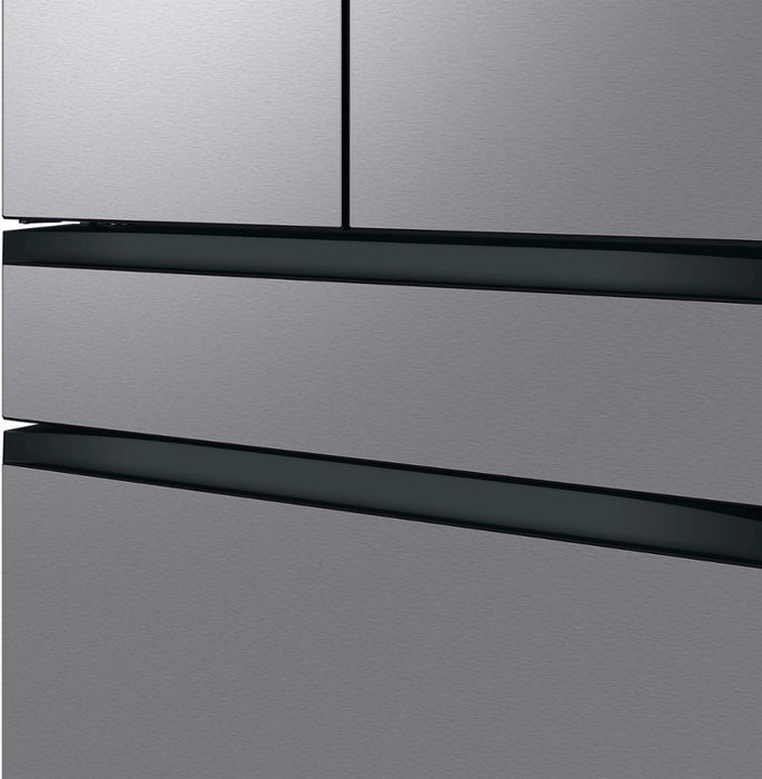 Samsung - Bespoke 23 cu. ft. 4-Door French Door Smart Refrigerator with Beverage Center in Stainless Steel, Counter Depth