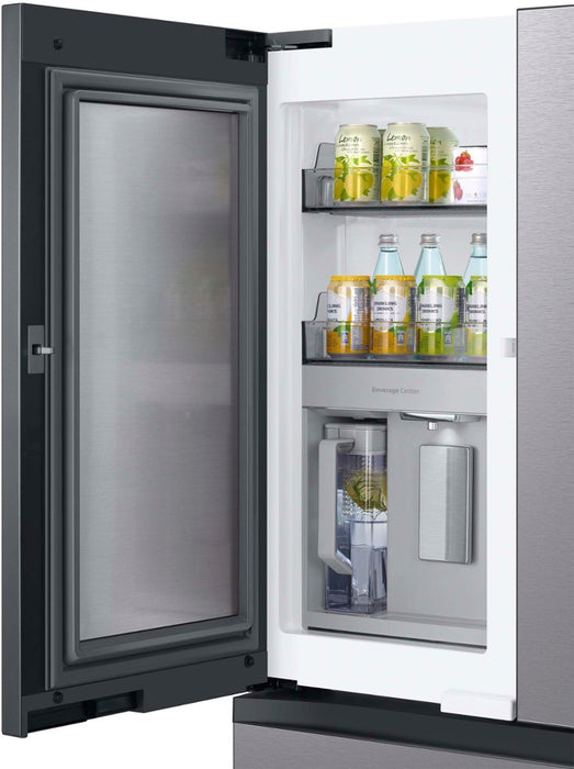 Samsung - Bespoke 23 cu. ft. 4-Door French Door Smart Refrigerator with Beverage Center in Stainless Steel, Counter Depth