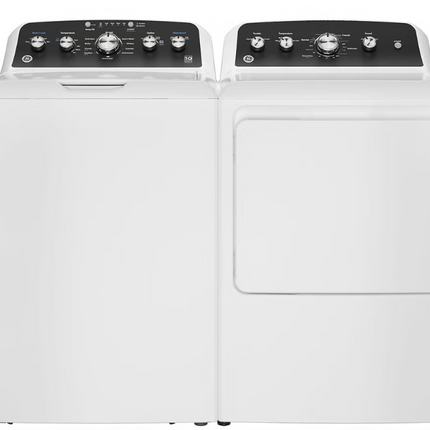 GE 4.5 cu. ft. Washer with Stainless Steel Basket and 7.2 cu. ft. ELECTRIC Dryer Package with 120 ft. Venting