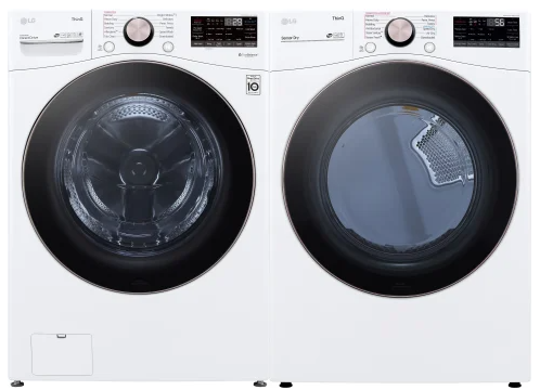 LG 4.5 cu. ft. Front Load Washer with TurboWash 360° and 7.4 cu. ft. ELECTRIC Dryer with TurboSteam and Built-In Intelligence